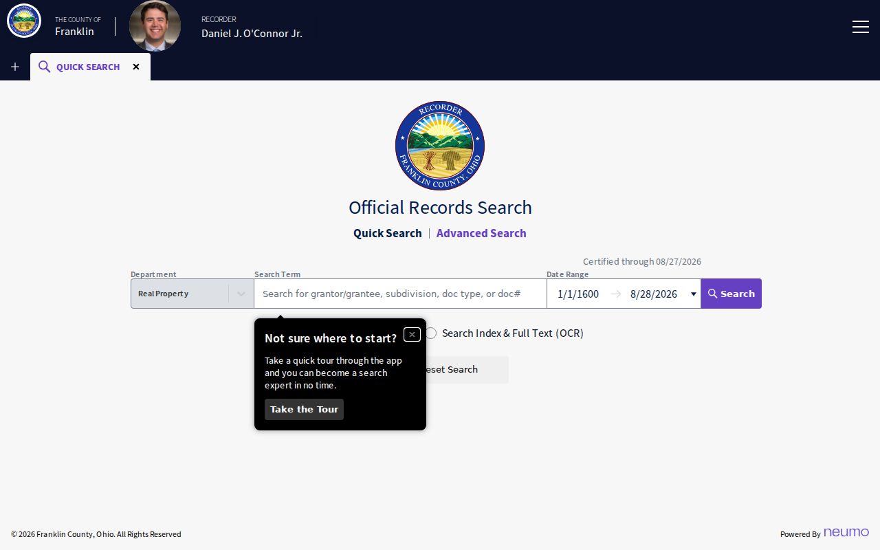 Norwich Township previous residents Recorder cloud document search