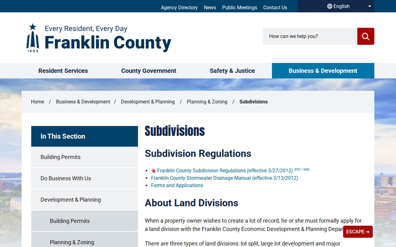 Norwich Township street directory county subdivision records